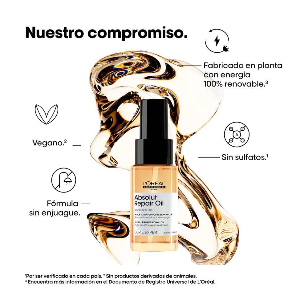 ACEITE 10 EN 1 ABSOLUT REPAIR (ACEITE PARA EL CABELLO DAÑADO)